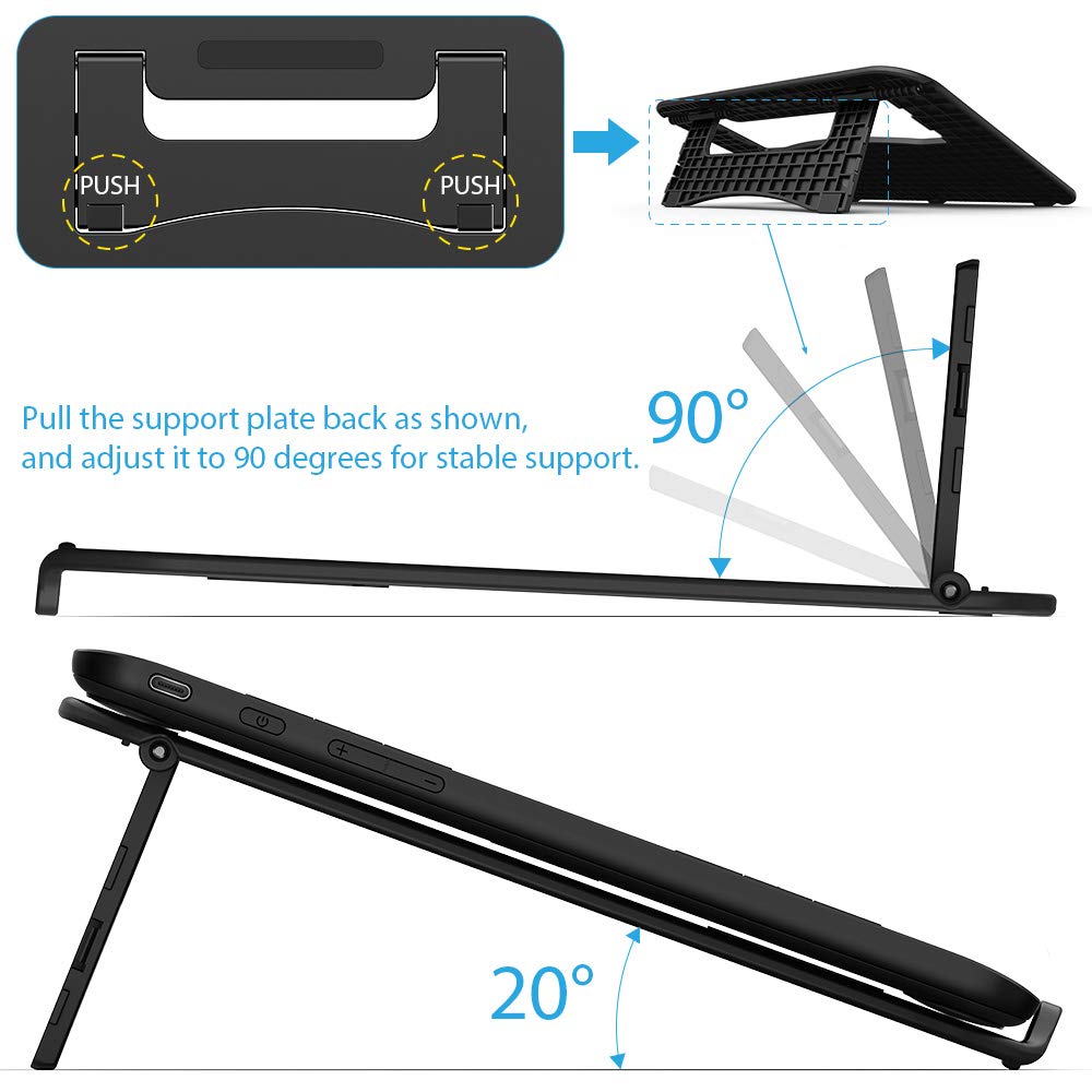 XPPen AC42 Graphics Tablet Stand - Laptop & Mobile Device Holder for XPPen Artist10 2nd, Artist12, Artist13.3 Pro, Artist13.3 Pro V2 - Suitable for 9"-14" Devices