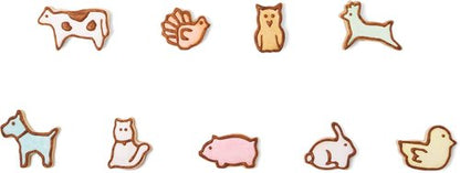 Fox Run Mini Animal Cookie Cutters - Metallic Design, Perfect for Baking Fun | 0.75 x 1.5 x 1 Inches
