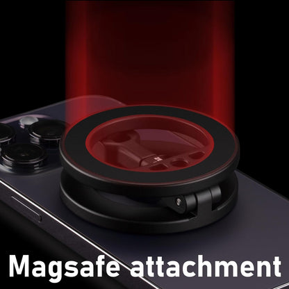 Double Magnetic Ring Phone Holder – Gym Phone Stand | 1/4" Screw Hole | Compatible with iPhone 16/15/14/13/12 Pro Max Series & MagSafe Cases (MS-01R)