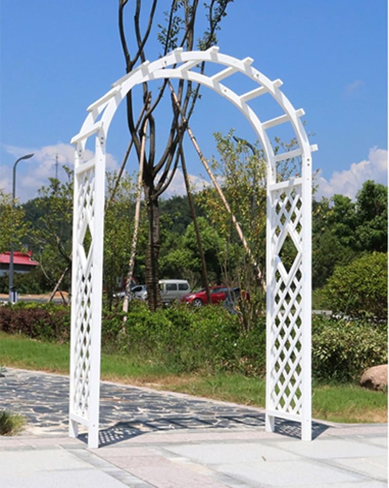 Wooden Garden Arbor for Climbing Plants Rose Vines - Outdoor Arch Pergola for Lawn, Poolside, Backyard, Patio and Terrace Decoration