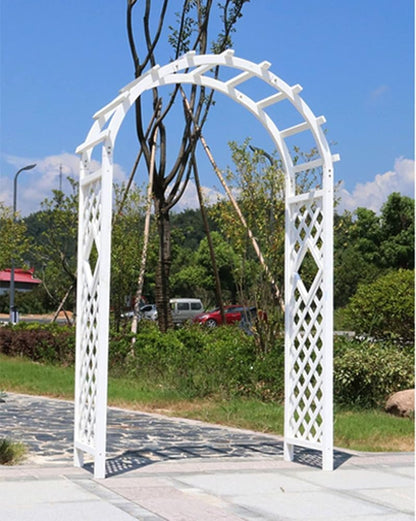 Wooden Garden Arbor for Climbing Plants Rose Vines - Outdoor Arch Pergola for Lawn, Poolside, Backyard, Patio and Terrace Decoration