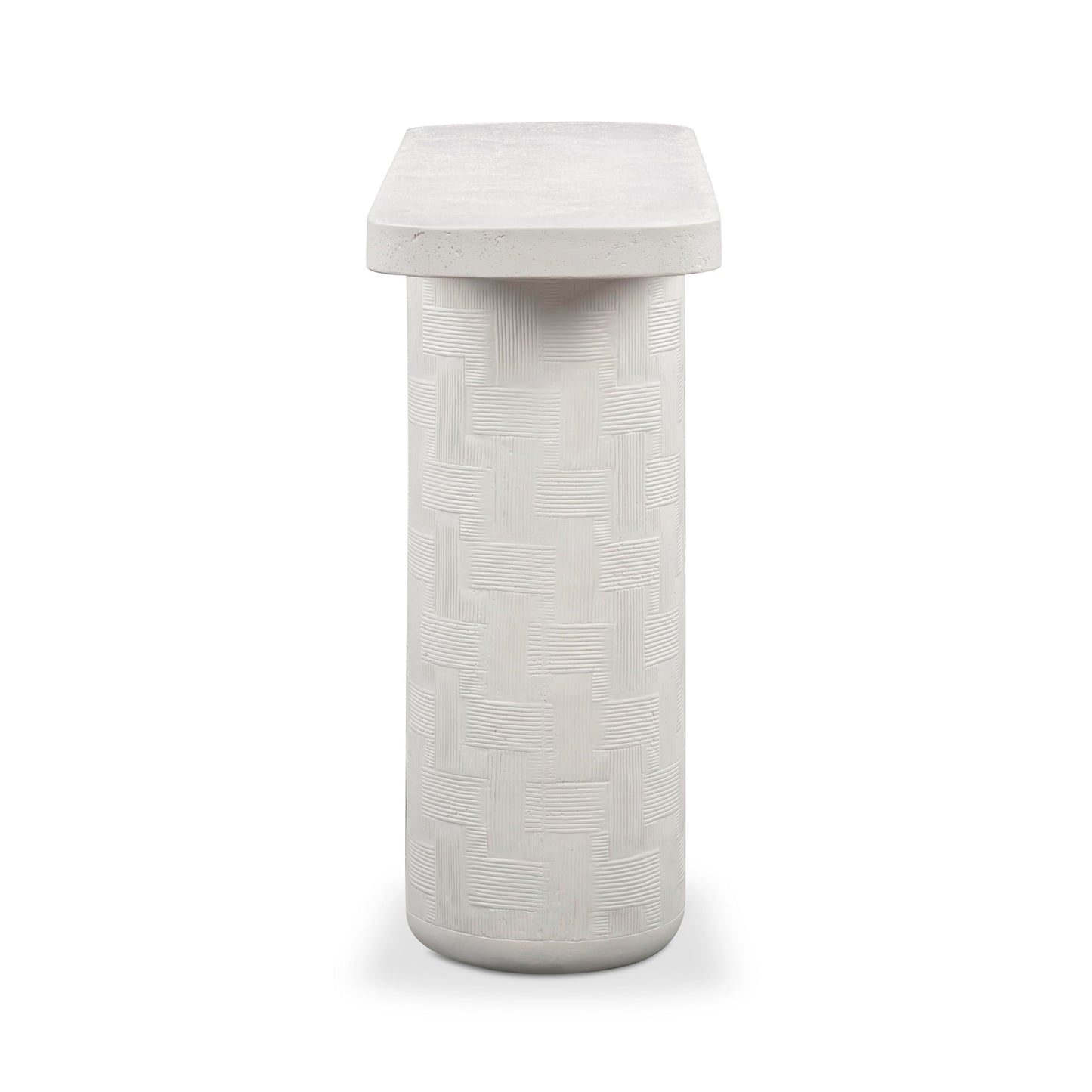 Tov Furniture Suraya Ivory Concrete Console Table