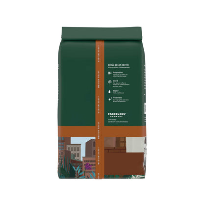 Starbucks Ground Coffee, Medium Roast Coffee, Pike Place Roast, 100% Arabica, 6 bags (12 oz each)