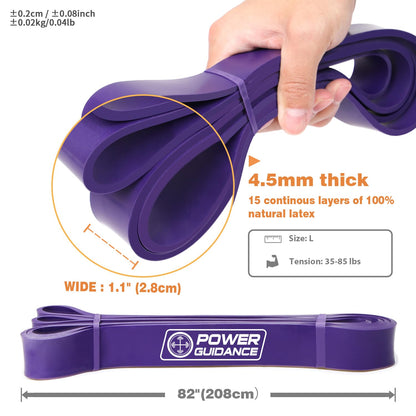 POWER GUIDANCE Pull Up Assist Bands - Stretch Resistance Band - Mobility Band - Powerlifting Bands - by Perfect for Body Stretching, Powerlifting, Resistance Training