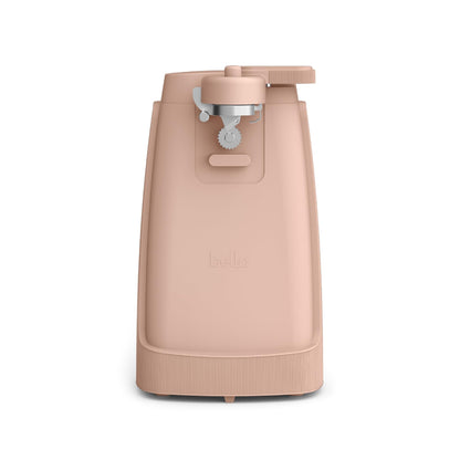 bella Electric Can Opener and Knife Sharpener, Removable Cutting Lever, Cord Storage, Stainless Steel Blade, Blossom