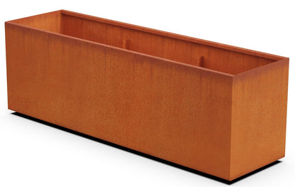 Plantercraft Large Rectangular Planters for Outdoor Plants | 72 Inch Corten Steel Planter & Extra Large Outdoor Planter Box | Metal Raised Garden Bed for Patios, Privacy Screens & Modern Landscapes