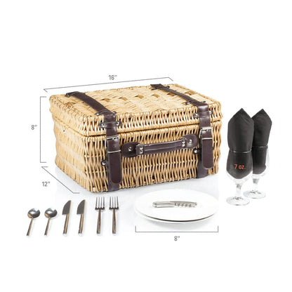 NCAA Wisconsin Badgers Champion Picnic Basket with Deluxe Service for Two