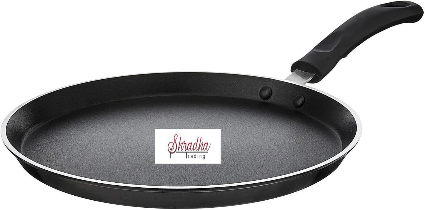 Non-Stick Dosa Pan, 290mm Black Aluminum Cooking Pan