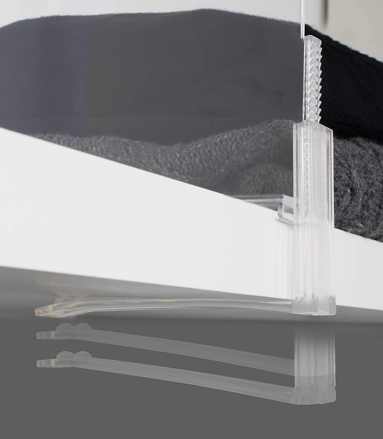 Richards Homewares Acrylic Shelf Dividers 2 Pack - Closet Organizer for Purses, Clothes, or Books - Clear Separators