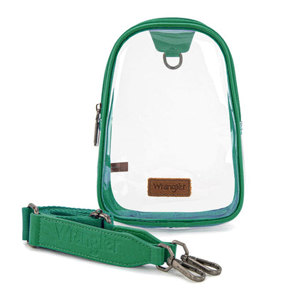 Wrangler Crossbody Clear Sling Bags for Women Stadium Approved Cross Body Purse for Sports Events Concerts
