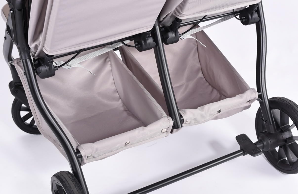 MUMUBOO Twin Baby Stroller (Silvery Grey)