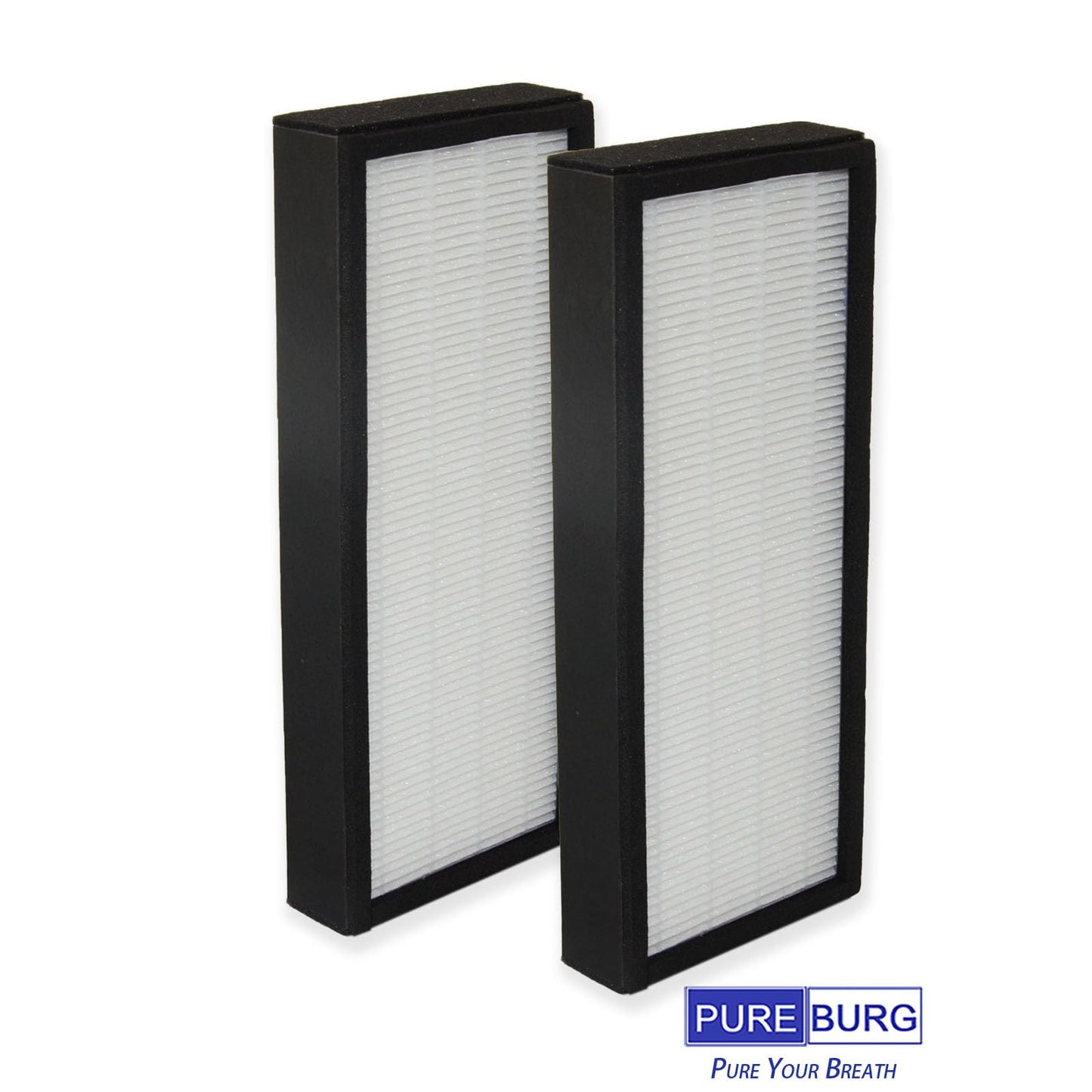 PUREBURG F1702HE Replacement Filter Compatible with Hunter HT1702 10200 Air Purifier, Part F1702HE/2 (30612), 2-Pack H13 HEPA Activated Carbon 2-in-1