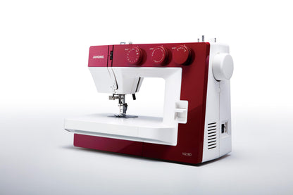 Janome 1522RD Mechanical Sewing Machine - Aesthetic Red Sewing Machine for Beginners, 22 Built in Stitches, 1 Step Buttonhole, Heavy Duty Metal Frame, Built in Needle Threader for Easy Use