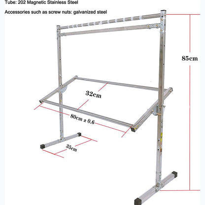 Embroidery Stand, Adjustable Stainless Steel Embroidery Stand for Cross Stitch and Sewing, Ideal Floor Frame and Lap Table for Art and Craft Projects.