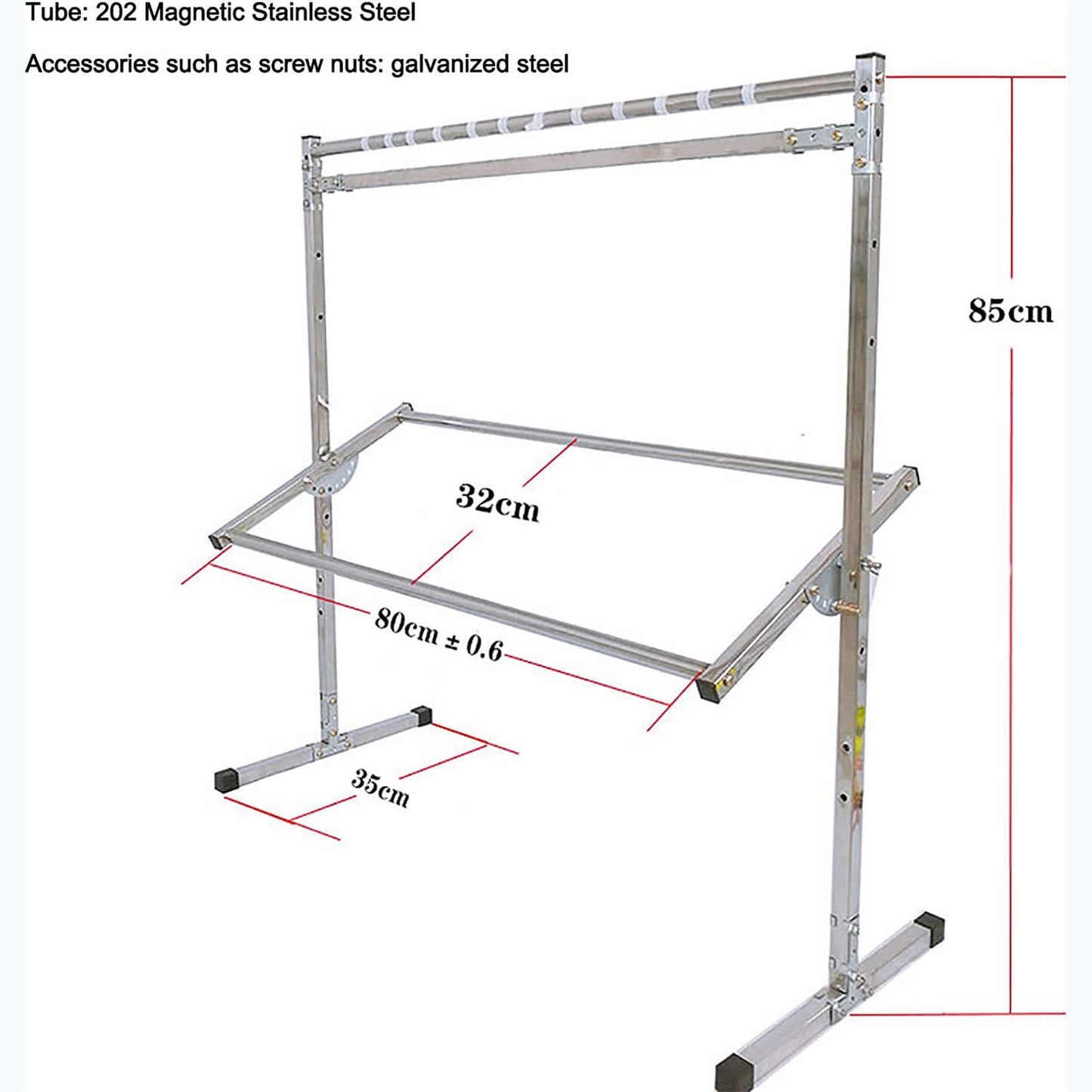 ELUKHT Embroidery Stand, Adjustable Stainless Steel Embroidery Stand for Cross Stitch and Sewing, Ideal Floor Frame and Lap Table for Art and Craft Projects.