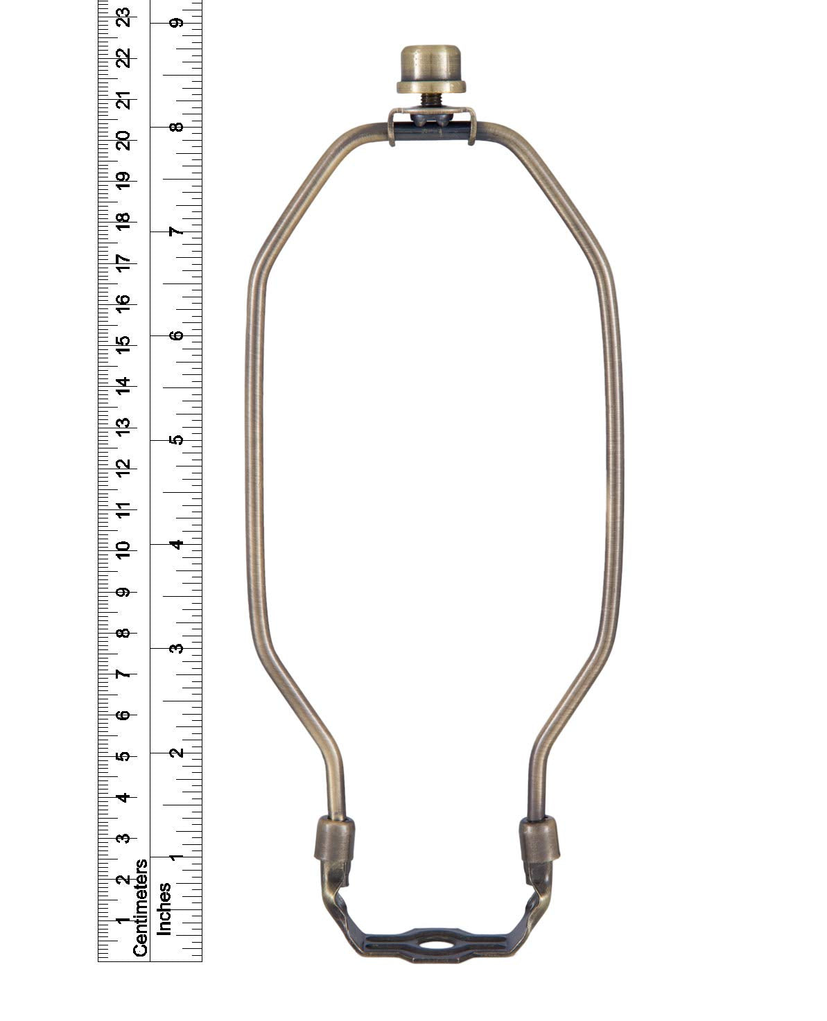 B&P Lamp® Antique Brass Finish Table Lamp Wiring Kit with a 7 Inch Harp and Push-Thru Socket