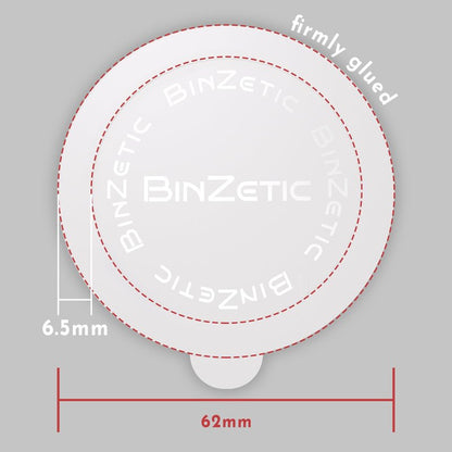 BinZetic® 100Pcs Aluminum Foil Seal Lids for Nespresso Vertuo Pods [62mm,Food-grade] Best suited for BinZetic® Refill Kit