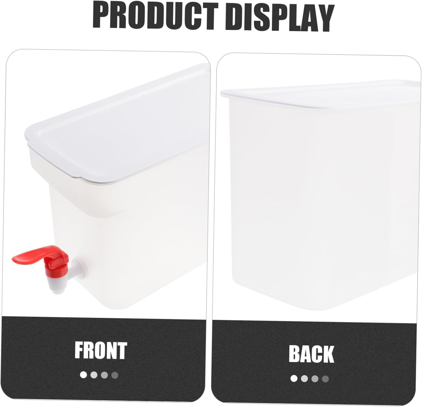 1pc Cold Water Bottle Fridge Dispenser, 3.5L Drink Pitcher for Iced Tea Juice, White
