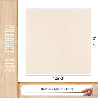 12 Pack Basswood Sheets 1/8x12x12 Inch, Unfinished Wood for Crafts, 3mm Basswood for Laser Cutting Engraving, Wood Burning, Architectural Models, Plywood Board for Painting. (12x12x1/8inch)