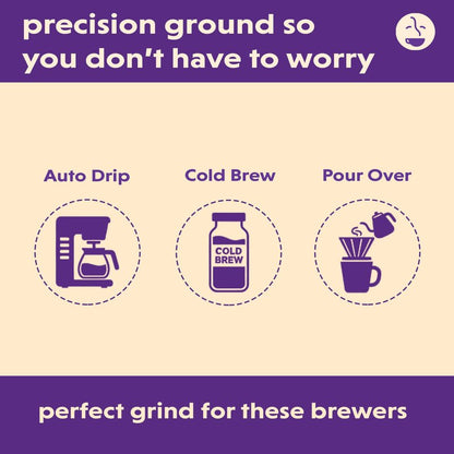 Coffee Bean Direct Dark Brazilian Santos, Ground Coffee, Arabica Coffee, Dark Roast, 5 Pound Bag (Pack of 1)