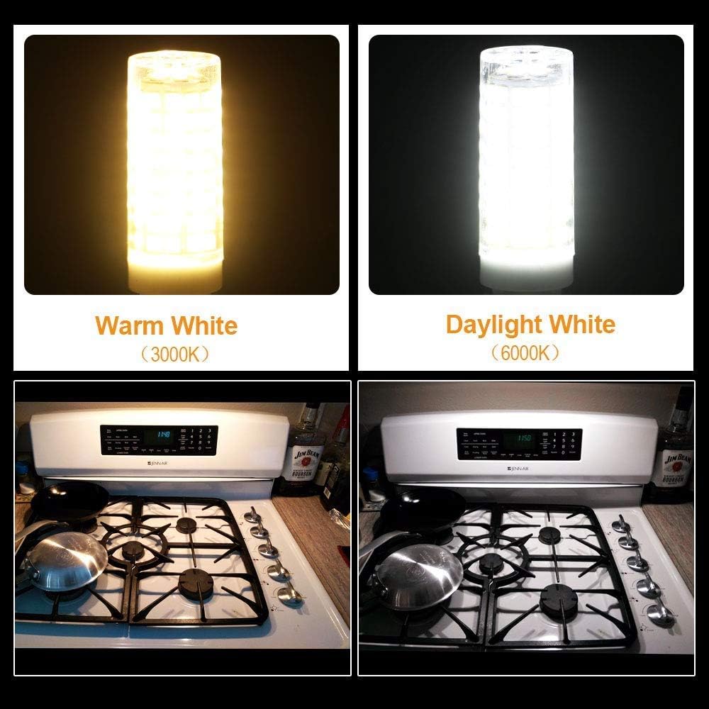 Microwave Oven Stovetop Light, 7W E17 Appliance Light, Range Hood Light Bulb, 2-Pack (Warm White)