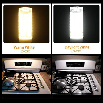 Microwave Oven Stovetop Light, 7W E17 Appliance Light, Range Hood Light Bulb, 2-Pack (Warm White)