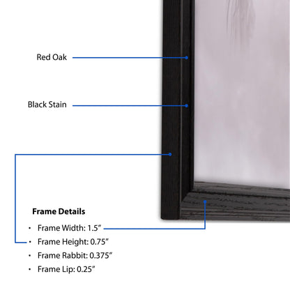 ArtToFrames 28x48 Inch Black Picture Frame, This 1.50 Inch Custom Poster Frame is Colonial Onyx - Comes with Economy Acrylic and Corrugated Backing (2WOM0066-78238-YBLK-28x48)