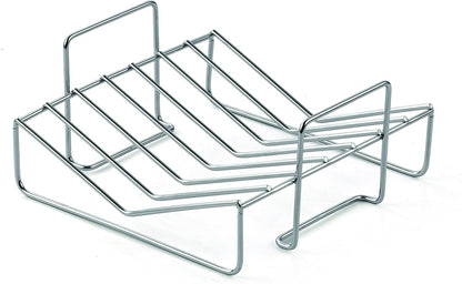 Cooks Standard Stainless Steel Roaster Pan with V-Shaped Rack, Inner 14-Inch x 11-Inch; Edge 15-Inch x 12-Inch; Turkey Roasting Pan Bakeware for Oven, Rectangular