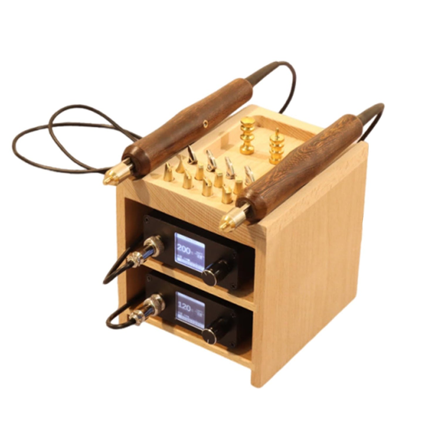 Effective Results,Digital Craft Tool/Skiving Machine/Electric Leather Edge Creaser with 14 Heads for Sealing and Grooving When Creating Fine Hide Material Items(Two)