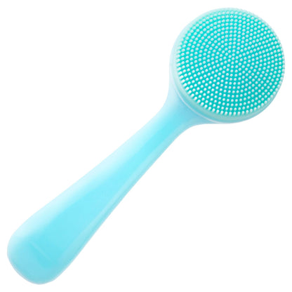 2 Pack Silicone Manual Facial Cleansing Brush, Skin Friendly Waterproof Face Cleaning Scrubber Exfoliator Cleanser for Blackheads Whiteheads Makeup Residues Removal- Blue & Pink