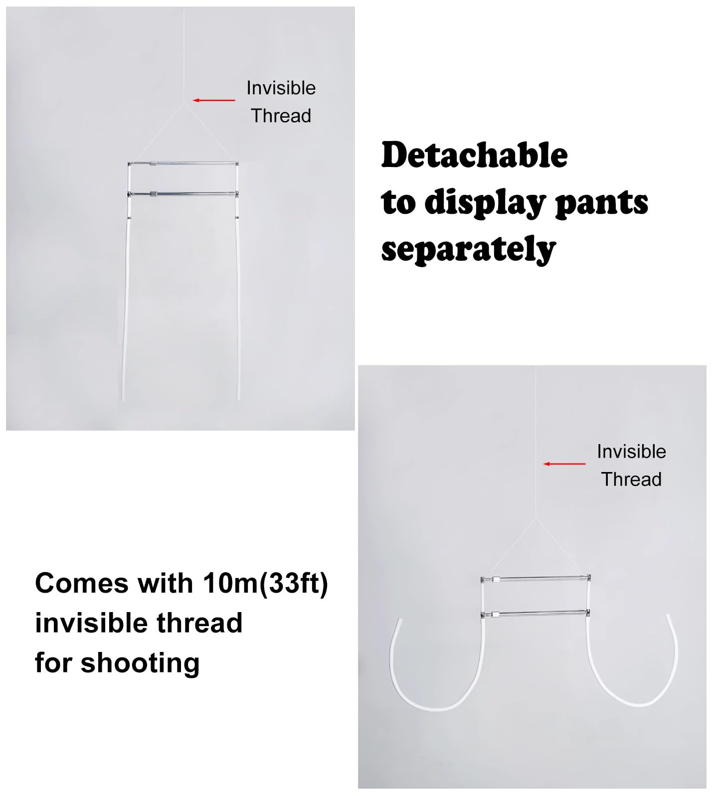 Flexible Clothing Mannequin Display, Female Outfit Hangers for Shops, Detachable Portable Clothes Rack, Full Body Mannequin Dress Form Torso