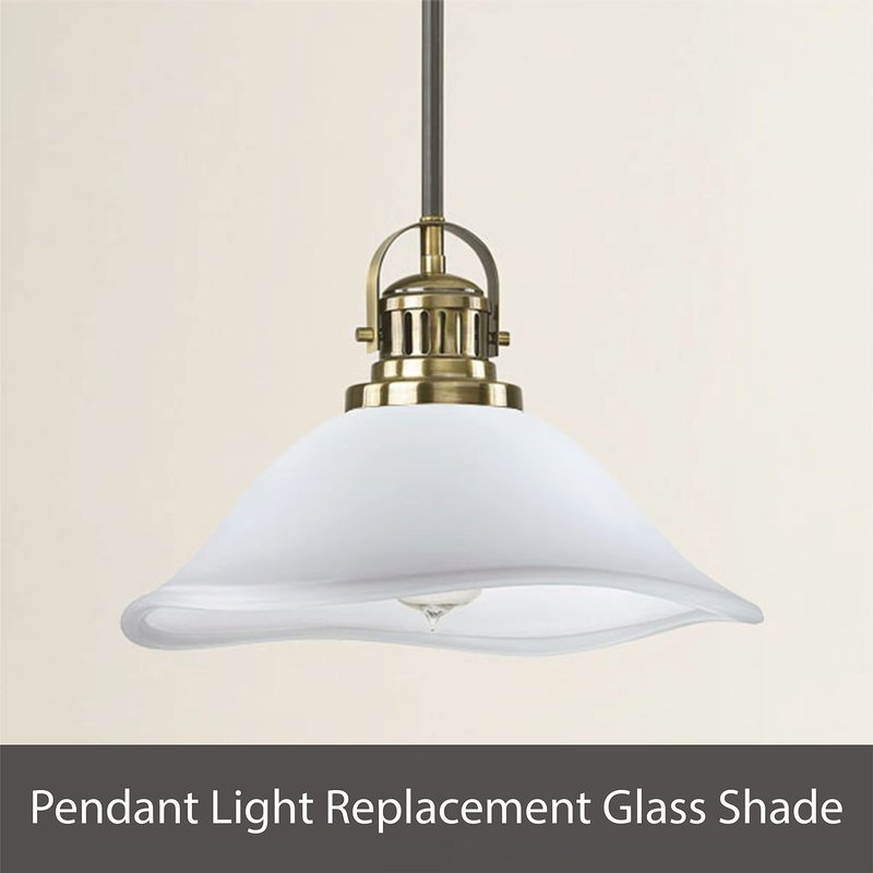 Aspen Creative 23518-11, Frosted Replacement Glass Shade for Medium Base Socket Torchiere Lamp, Swag Lamp and Pendant & Island Fixture, 10-3/8" Diameter x 3-7/8" Height