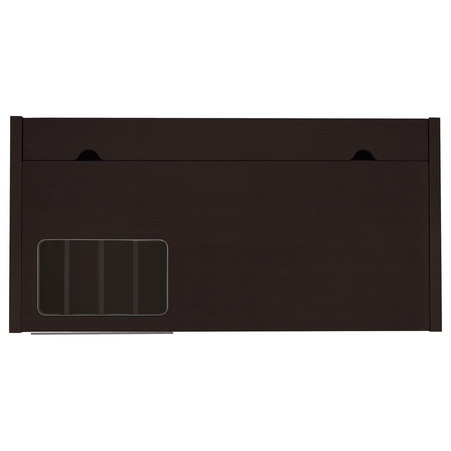 Coaster Home Furnishings - Halston - Engineered Wood - 47-Inch Computer Desk with Drawers, Door Cabinet & Lift-Top Storage, Tempered Glass Top, Contemporary Style - Home Office - Cappuccino - 800702