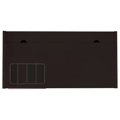 Coaster Home Furnishings - Halston - Engineered Wood - 47-Inch Computer Desk with Drawers, Door Cabinet & Lift-Top Storage, Tempered Glass Top, Contemporary Style - Home Office - Cappuccino - 800702