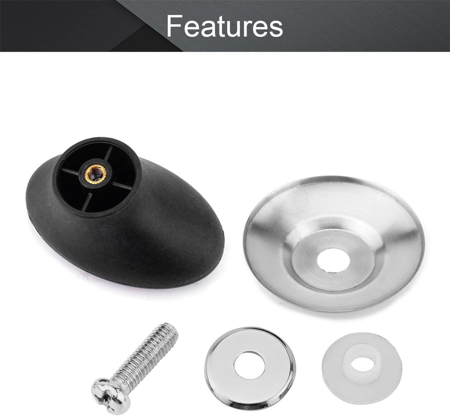 MroMax Universal Pot Lid Cover Knob Handle, Replacement Knob for Kitchen Cookware, Black