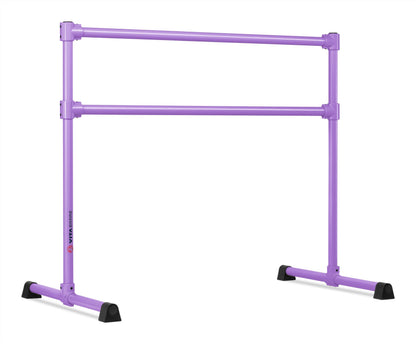 VITA Barre Portable Freestanding Double Ballet Barre, Extreme, 4 Ft Bars, Purple, Steel | Fixed Height, Made in USA, Home or Gym Exercise Equipment for Kids & Adults | Dance, Fitness, Pilates