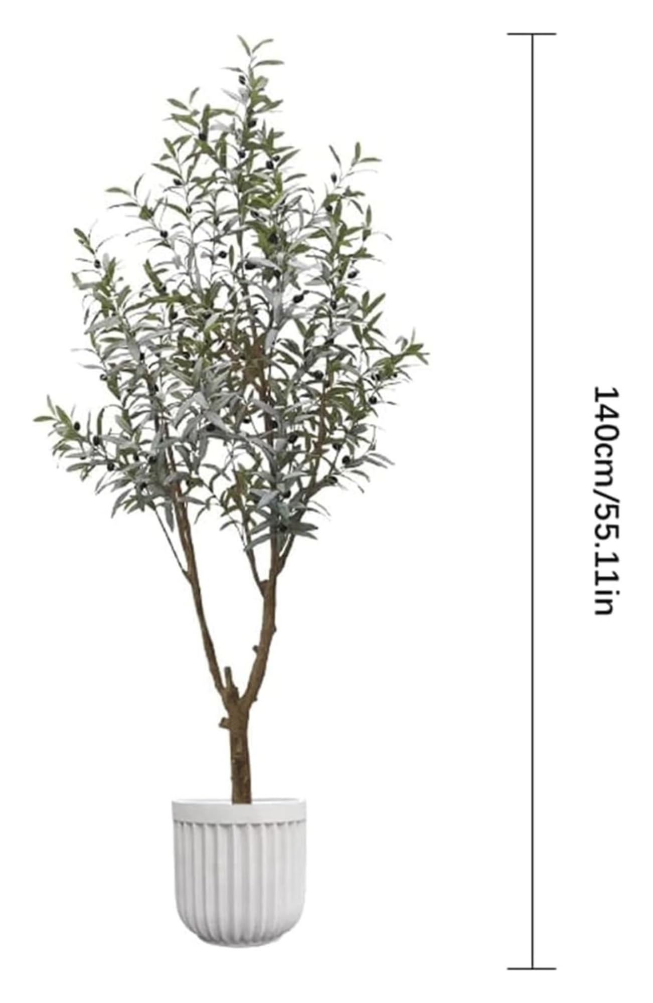 ntumLeap Indoor 4.5Ft Fake Tree Artificial Plant Olive Tree Realistic Simulation Tree in Pot for Living Rooms Home Fake Plants Decor Artificial Tree,