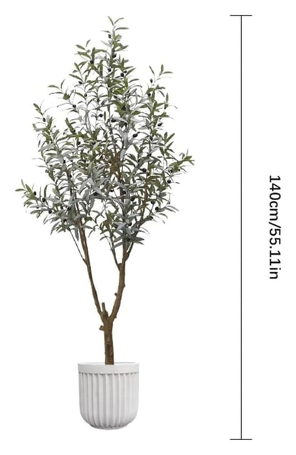 ntumLeap Indoor 4.5Ft Fake Tree Artificial Plant Olive Tree Realistic Simulation Tree in Pot for Living Rooms Home Fake Plants Decor Artificial Tree,