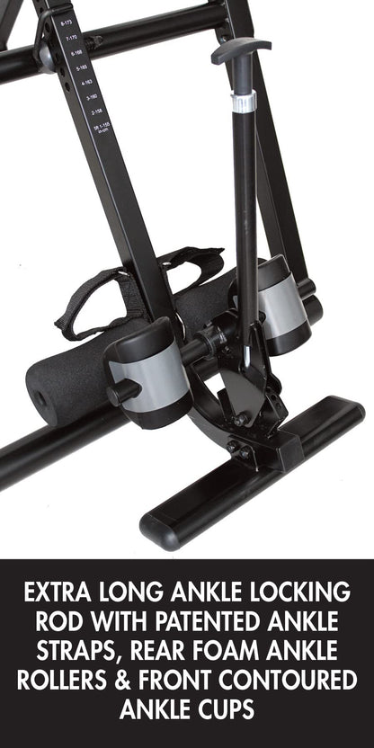 Health Gear - ITM 4.1 - Adjustable Heat & Massage Inversion Table - Heavy Duty up to 300 lbs., Black