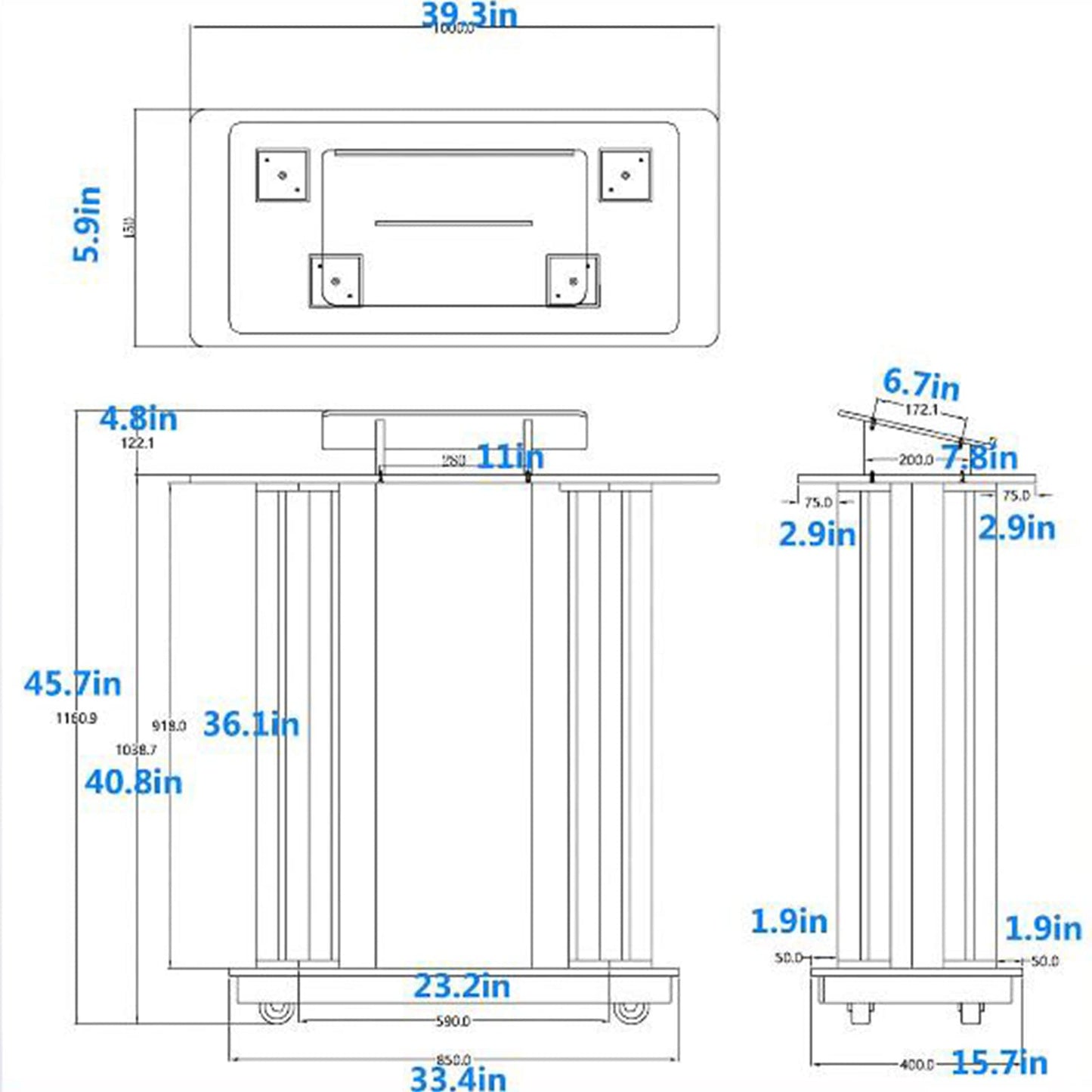 LaseVe Podium Podium Acrylic Lectern Pulpit Luminous Podium, Welcome Podium, Reception Chair Podium Conference Stage,Clear Rolling Podium Floor Podium with Light,Clear