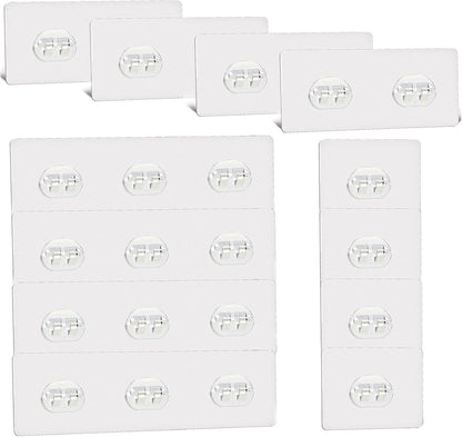 12 Pcs Shower Caddy Adhesive Hooks Replacement Storage Shelf Basket Strips Hook/No Drilling Strong Adhesive
