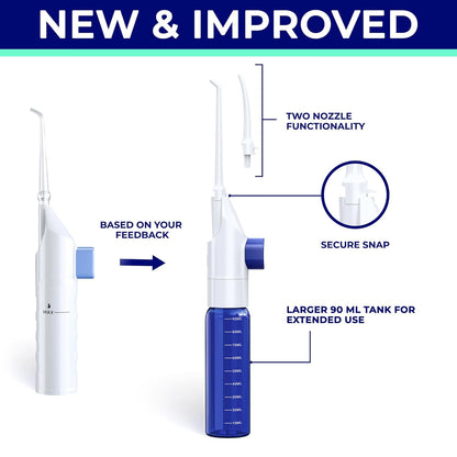 ORAVIX Dental Water Flosser, Tonsil Stone Remover, Gentle Oral Irrigator for Sensitive Teeth and Gums, Kids Manual Water Flosser, No Electricity or Batteries