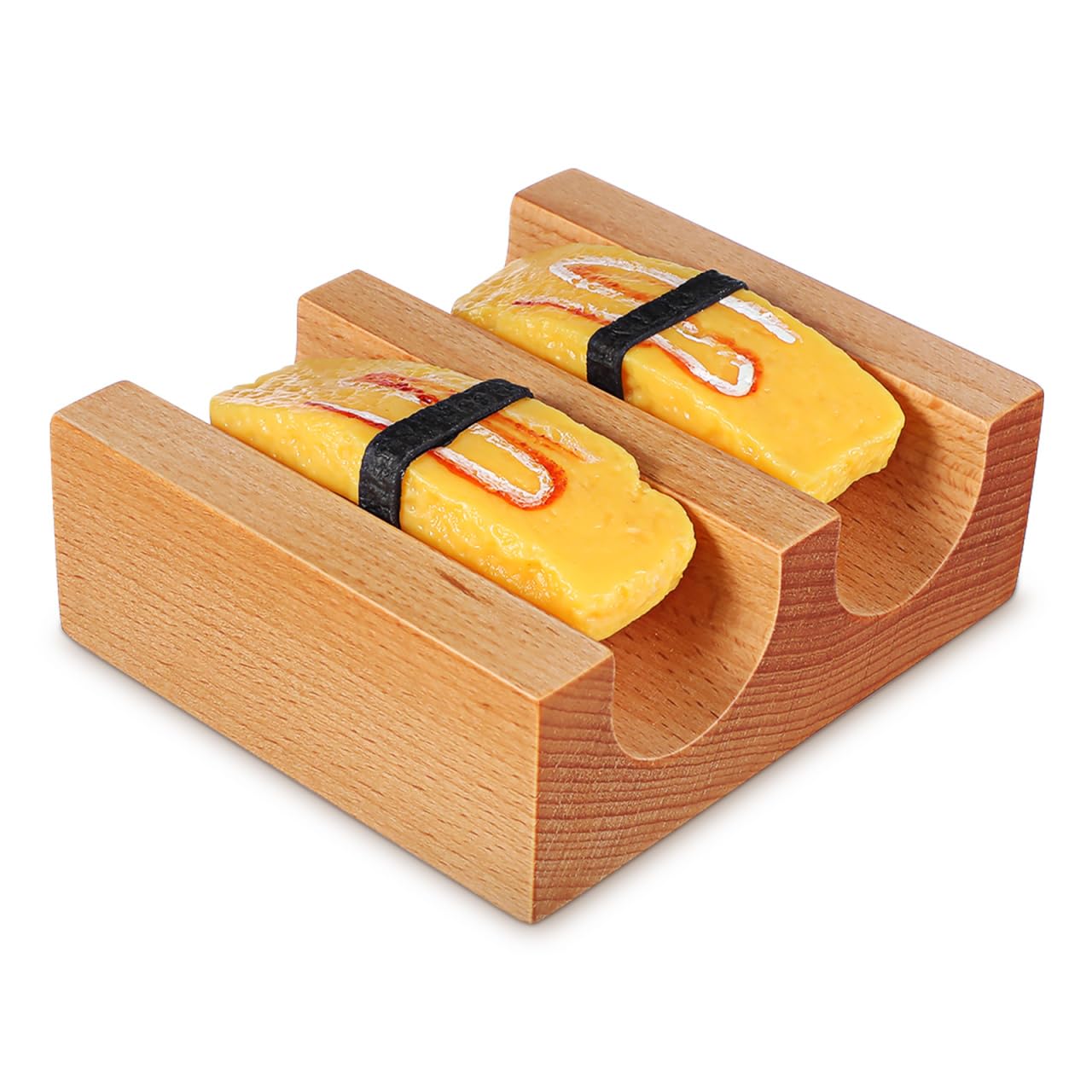Alipis Hand Roll Sushi Holder U Shaped Sushi Stand Taco Rack Serving Plate for Japanese Cuisine Home Kitchen Party 4.52X3.93X1.57In