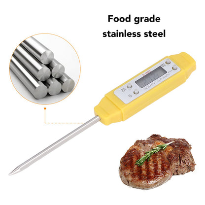 Akozon Digital Food Thermometer Automatic Calibration Pen High Accuracy Electronic Pocket Thermometer Yellow Home and Family Appliance and Decor
