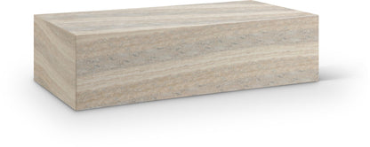 Meridian Furniture Piazza Travertine Finish Concrete Indoor/Outdoor Coffee Table
