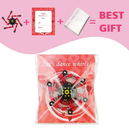 Anditoy 24 Pack Mechanical Transformable Fidget Toys with Valentines Cards for Kids Valentines Day School Class Classroom Gifts Prizes Exchange Party Favors