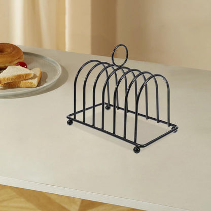 PartyKindom Stainless Steel Multifunctional Bread Rack Toast Holder Rack for Kitchen and Dining Room: Multi-Functional Toast for Sliced Bread and Book Storage Space-Saving