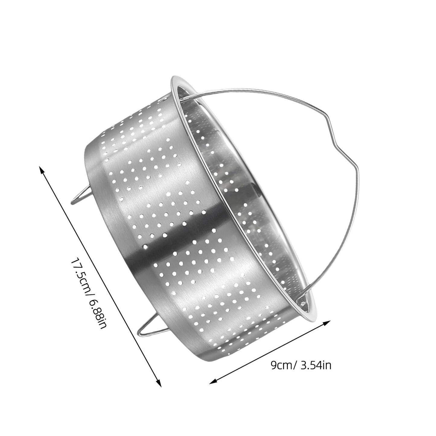 UPKOCH Stainless Steel Vegetable Steamer Basket for Cooking, 6.88 Inch Steaming Basket for Pot, Dumplings, Veggies, Rice, Seafood, Home and Restaurant Use