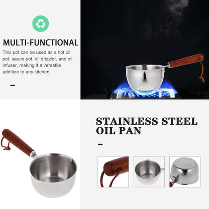 HEMOTON Butter Melting Pot, 150ml Stainless Steel Saucepan with Spout for Ramen, Milk, Cheese