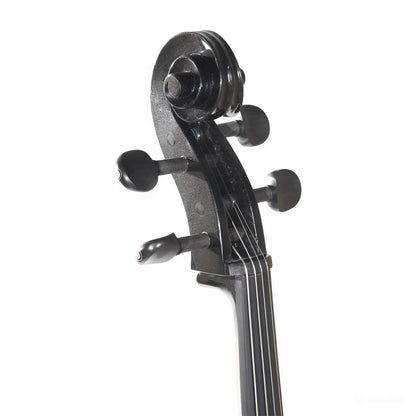 Cecilio CECO-4BK Ebony Electric Silent Metallic Black Cello in Style 4, Size 4/4 (Full Size)
